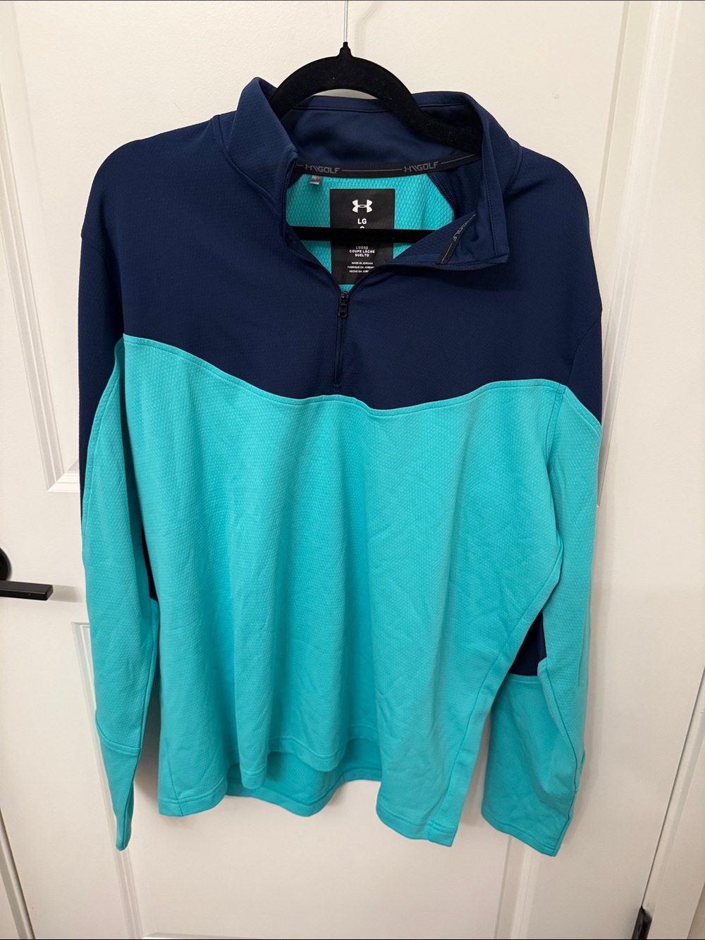 Under Armour Men's Navy and Teal Half-Zip Performance Pullover